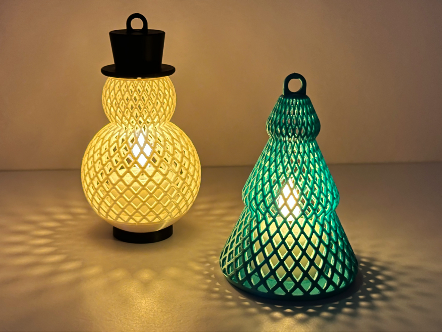 Christmas Tree and Snowman Ornament Set